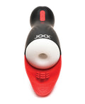 Jock Curve Toys Jock Sucking & Vibrating Masturbator - Black/Red - Image 4