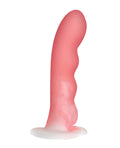 Simply Sweet Curve Toys Simply Sweet 7" Wavy Silicone Dildo - Pink/White - Image 2