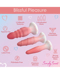 Simply Sweet Curve Toys Simply Sweet Silicone Butt Plug Set - Pink - Image 4