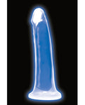 Lollicock Curve Toys Lollicock 7" Glow In The Dark Silicone Dildo - Blue - Image 2