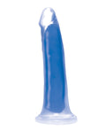 Lollicock Curve Toys Lollicock 7" Glow In The Dark Silicone Dildo - Blue - Image 3