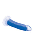 Lollicock Curve Toys Lollicock 7" Glow In The Dark Silicone Dildo - Blue - Image 4