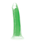 Lollicock Curve Toys Lollicock 7" Glow In The Dark Silicone Dildo - Green - Image 3