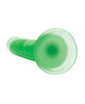 Lollicock Curve Toys Lollicock 7" Glow In The Dark Silicone Dildo - Green - Image 5