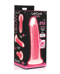 Lollicock Curve Toys Lollicock 7" Glow In The Dark Silicone Dildo - Pink