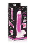 Lollicock Curve Toys Lollicock 7" Glow In The Dark Silicone Dildo w/Balls - Purple