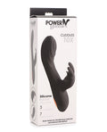 Power Bunnies Curve Toys Power Bunnies Cuddles 10x Silicone Rabbit Vibrator - Black