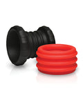 Jock Curve Toys Jock 2-in-1 Silicone Cock Ring - Red - Image 4
