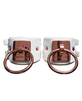 Coquette Pleasure Collection Pleasure Collection Adjustable Handcuffs - White/Rose Gold