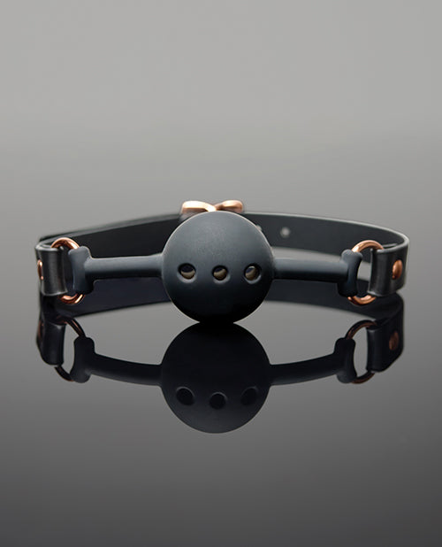 Coquette Pleasure Collection Pleasure Collection Adjustable Ball Gag - Black / Rose Gold O/S