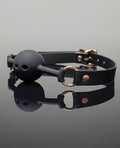 Coquette Pleasure Collection Pleasure Collection Adjustable Ball Gag - Black / Rose Gold O/S - Image 2
