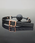 Coquette Pleasure Collection Pleasure Collection Adjustable Ball Gag - Black / Rose Gold O/S - Image 3