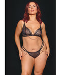 Coquette Pleasure Collection Pleasure Collection Feline Fatale Bra & G-String 2 pc Set - Black QN - Image 4