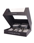 Coquette Pleasure Collection Pleasure Collection Gunmetal Glam Cuffs w/Removable Chain
