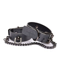 Coquette Pleasure Collection Pleasure Collection Gunmetal Glam Cuffs w/Removable Chain - Image 3