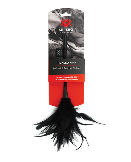 Sei Mio Sei Mio Tickled Kink Soft Mini Feather Tickler - Black