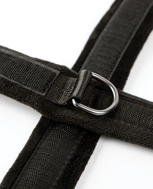 Sei Mio Sei Mio Cross Purposes Unique Over-Wrap Cross Cuff Restraints - Black