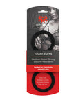 Sei Mio Sei Mio Handi Cuffs Super Strong Silicone Restraints - Medium, Black