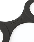 Sei Mio Sei Mio Handi Cuffs Super Strong Silicone Restraints - Medium, Black - Image 5
