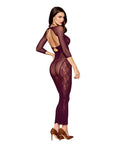 Black Diamond Seamless Gown w/Removable Shrug 2 pc Set - Cherry Lacquer O/S - Image 3
