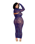 Black Diamond Floral Pattern Strapless Gown w/Removable Shrug 2 pc Set - Eclipse QN - Image 3