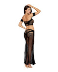 Black Diamond Seamless Bandeau Bralette & Maxi Skirt 2 pc Set - Black O/S - Image 2