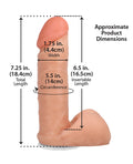 UR3 Realistic 6" ULTRASKYN Cock w/Balls - White - Image 5