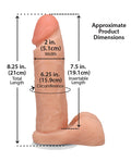 UR3 Realistic 8" ULTRASKYN Cock w/Balls - White - Image 5