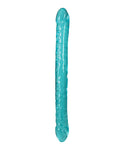 Not Regular Toys Crystal Jellies 18" Double Dong - Teal - Image 2