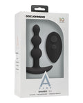 A-Play A Play Beaded Rechargeable Silicone Anal Plug w/Remote - Black