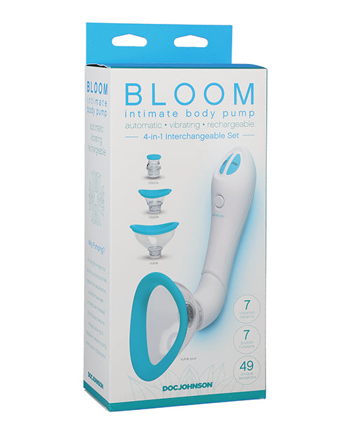 Bloom Bloom Intimate Body Automatic Vibrating Rechargeable Pump - Sky Blue/White
