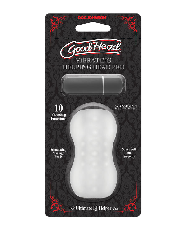 GoodHead GoodHead Helping Head Pro ULTRASKYN Vibrating Stroker - Frost