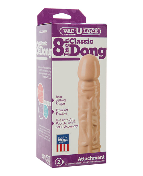 Vac-U-lock Vac-U-Lock 8" Classic Dong - White