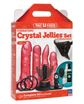Vac-U-lock Vac-U-Lock Vibrating Crystal Jellies Set w/Wireless Remote - Pink