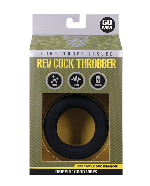 Fort Troff Fort Troff Rev Cock Throbber Vibrating Cock Ring - Large, Black