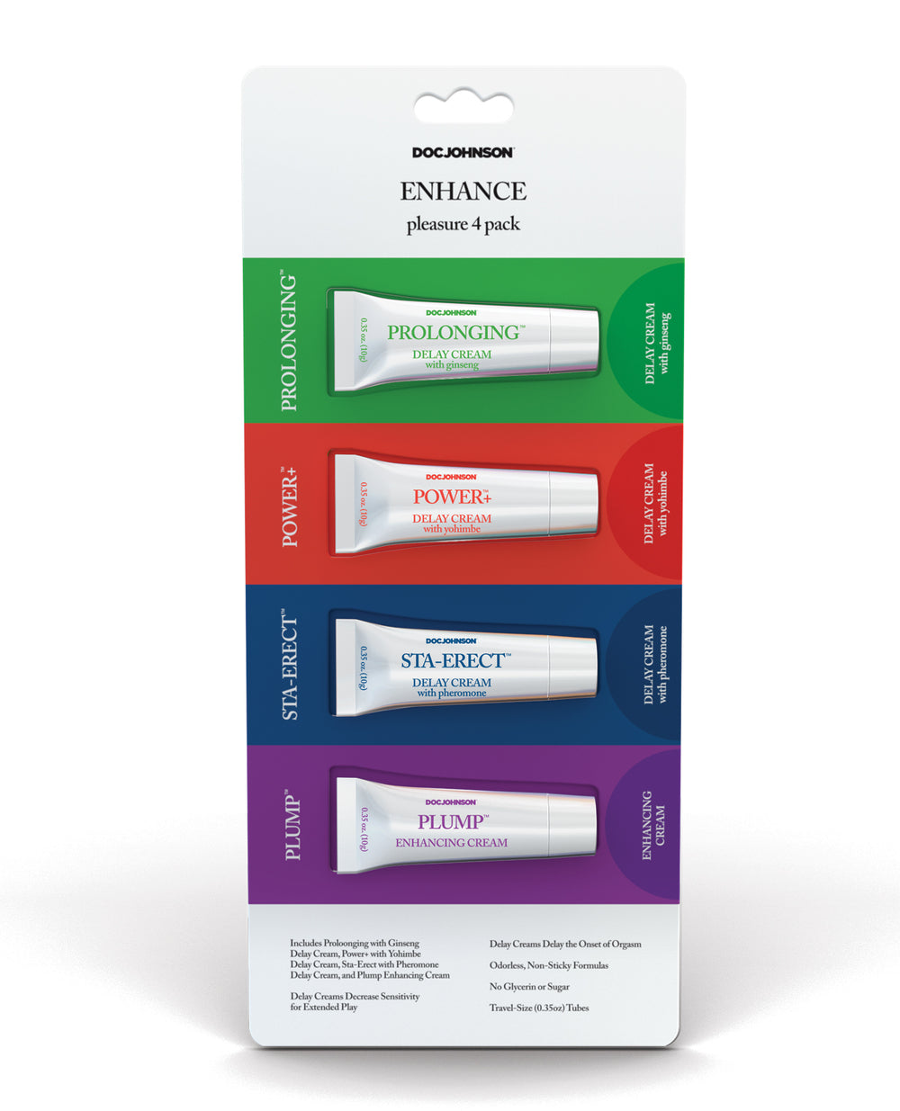 Doc Johnson NO ETA Enhance Pleasure - Asst. Pack of 4