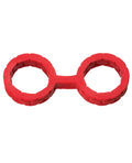 Doc Johnson Japanese Bondage Silicone Cuffs Small - Red - Image 2
