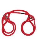 Doc Johnson Japanese Style Bondage Wrist or Ankle Cotton Rope - Red - Image 2