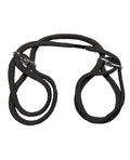 Doc Johnson Japanese Style Bondage Wrist or Ankle Cotton Rope - Black - Image 2