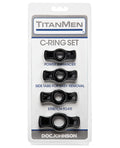Titanmen Titanmen Tools Cock Ring Set - Black