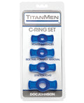 Titanmen Titanmen Tools Cock Ring Set - Blue