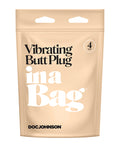 In A Bag In A Bag 4" Vibrating Butt Plug - Black - Image 5