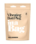 In A Bag In A Bag 5" Vibrating Butt Plug - Black - Image 5