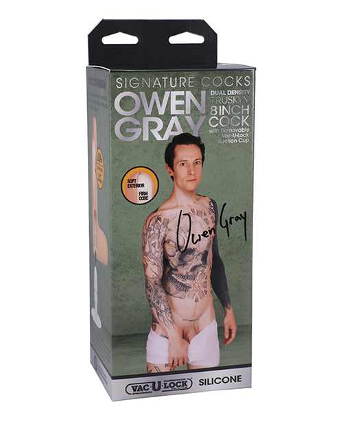 Signature Cocks Signature Cocks 8" Silicone Cock w/Removable Vac-U-Lock Suction Cup - Owen Grey