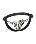 DNGEON by MOB Dngeon Snap Jockstrap - Black/White Zebra O/S - Image 4