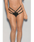 Escante Glow Stones Black Light Dancewear Strappy Thong Black O/S