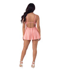 Not Regular Toys Coral Kiss Lace & Mesh Babydoll w/Necklace Detail - Coral XL