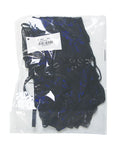 Escante Twilight Zone Lace and Mesh Short Babydoll w/Tanga Panty 2 pc Set - Black/Blue LG - Image 3