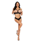 Not Regular Toys Day to Night Lace Reversible Bra & Thong 2 pc Set - Black S/M - Image 2