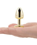 Gemsations Gemsations 2" Beginners Bling Bling Metal Butt Plug - Gold - Image 4